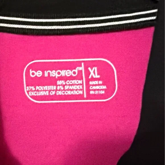 Be Inspired Womens Pink Full-Zip Active Jacket XL Cotton Blend - Picture 3 of 6